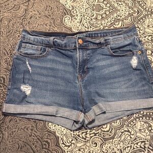 Old Navy Blue Jean Shorts Distressed Cuffed